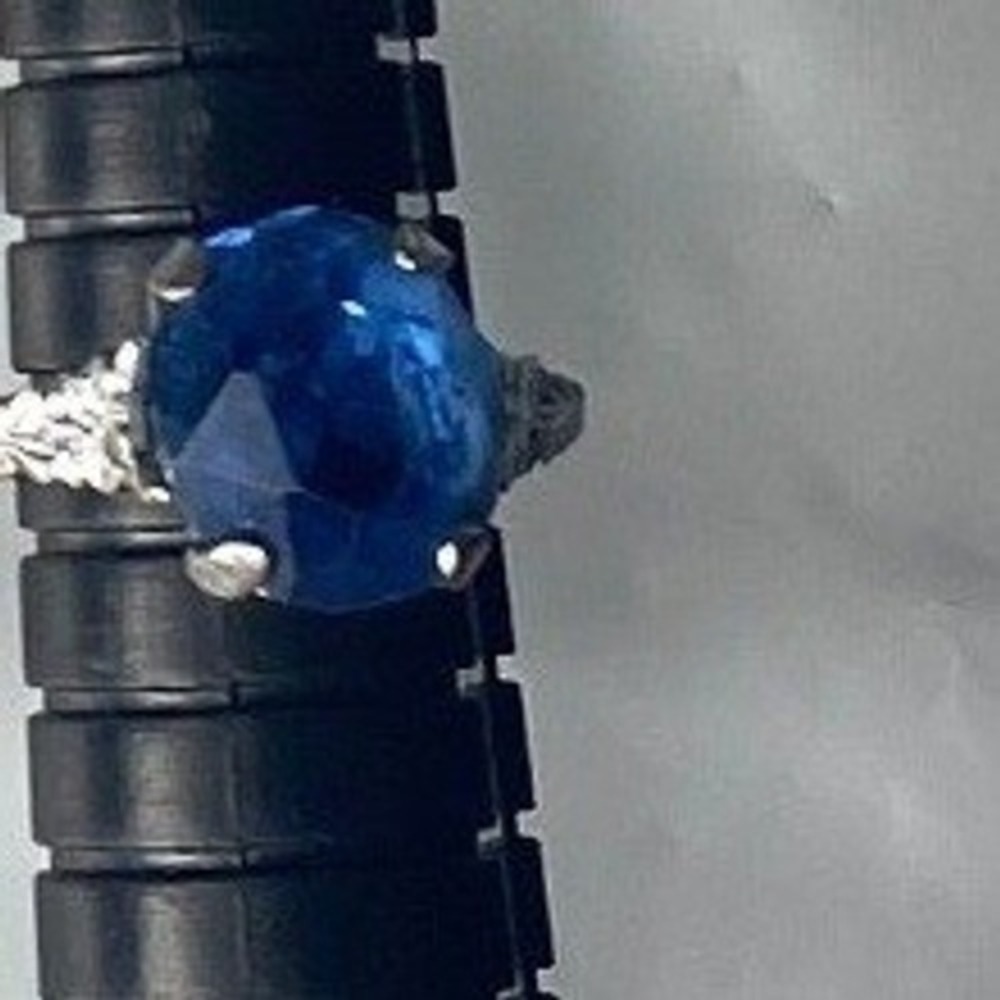 Blue Gemstone Ring Silver Tone Band Elegant‎ Women's Fashion Jewelry 4